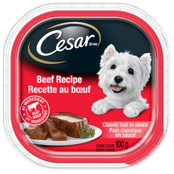 CESAR® Classic loaf in sauce Wet Dog Food, Beef Recipe image 1