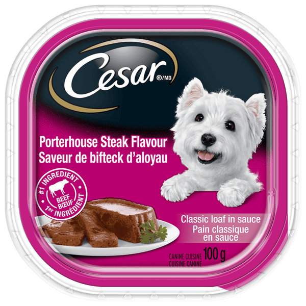 CESAR® Classic loaf in sauce Wet Dog Food, Porterhouse Steak Flavour image 1