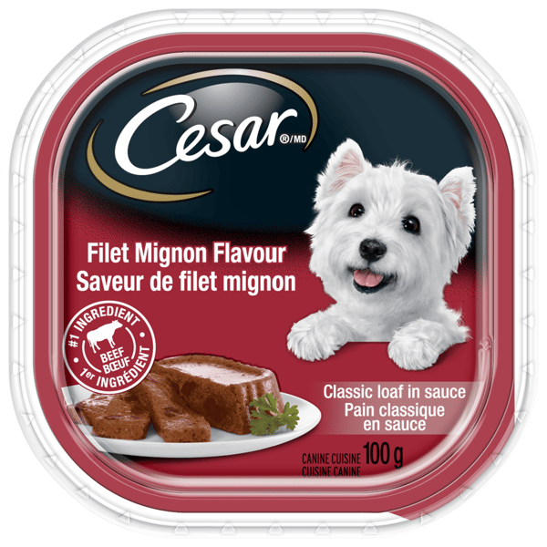 Nourriture humide pour chiens adultes CESAR(MD) pain classique en sauce saveur de filet mignon image 1