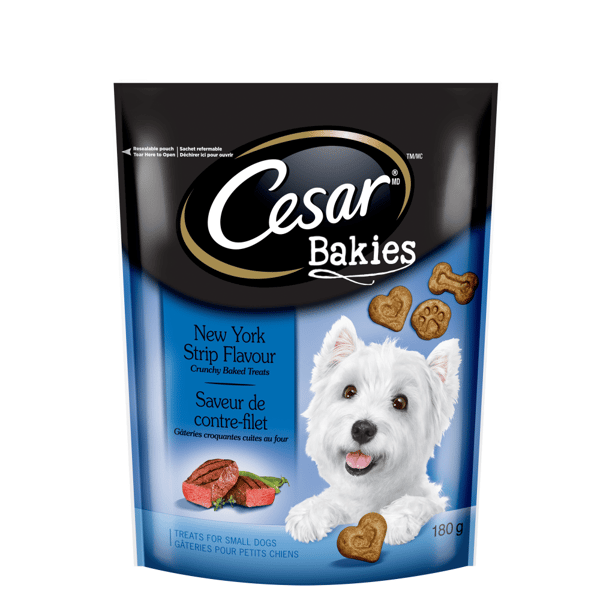 CESAR® Bakies Small Dogs Adult Dog Treats New York Strip Flavour image 1