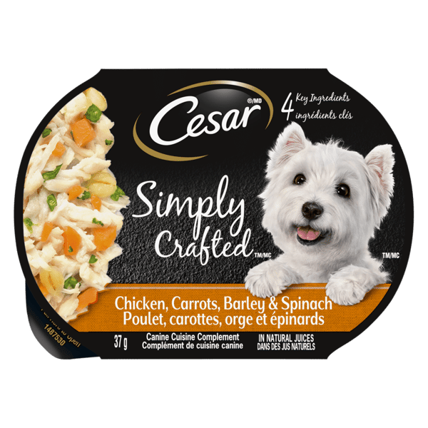 CESAR® SIMPLY CRAFTED™ Wet Dog Food, Chicken, Carrots, Barley & Spinach image 1