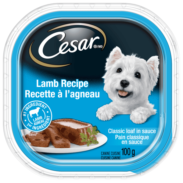 Nourriture humide pour chiens adultes CESAR(MD) pain classique en sauce recette à l'agneau image 1