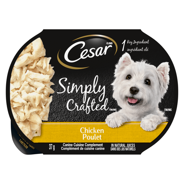 Nourriture humide pour chiens adultes CESAR(MD) SIMPLY CRAFTED(MD) poulet, patates douces, pommes, orge et épinards image 1
