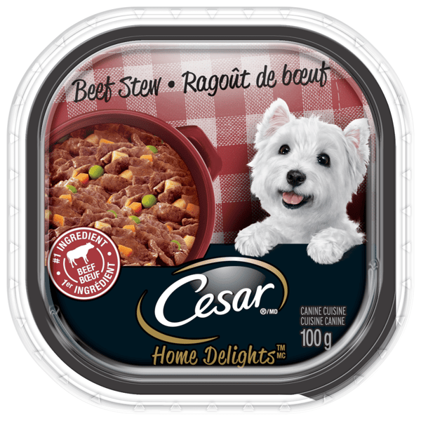 Nourriture humide pour chiens adultes CESAR(MD) HOME DELIGHTS(MC) ragoût de bœuf image 1
