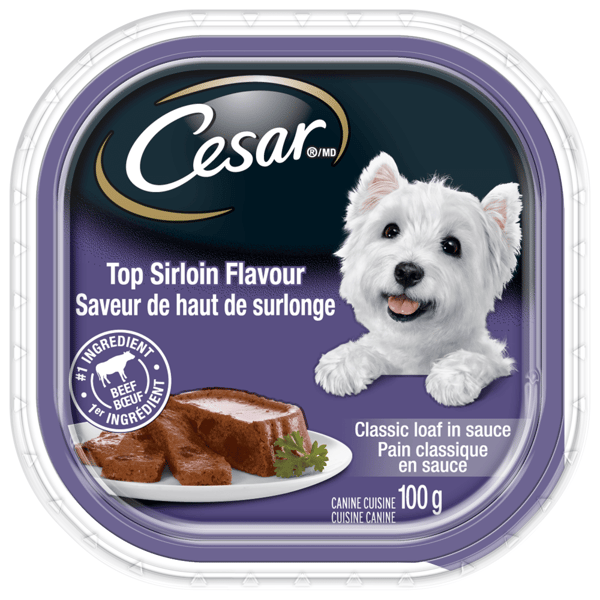 Nourriture humide pour chiens adultes CESAR(MD) pain classique en sauce saveur de haut de surlonge image 1