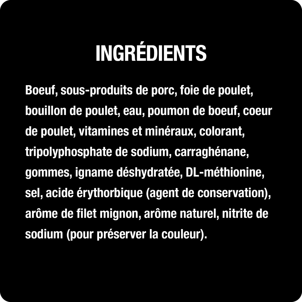 Nourriture humide pour chiens adultes CESAR(MD) pain classique en sauce saveur de filet mignon ingredients image