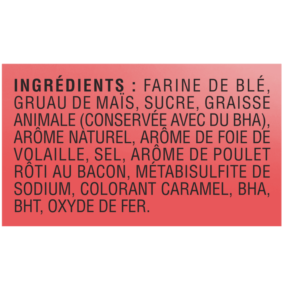Gâteries pour petits chiens adultes CESAR(MD) Bakies saveur de poulet rôti au bacon ingredients image