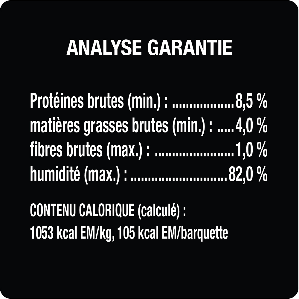 Nourriture humide pour chiens adultes CESAR(MD) pain classique en sauce recette au poulet et au veau guaranteed analysis image